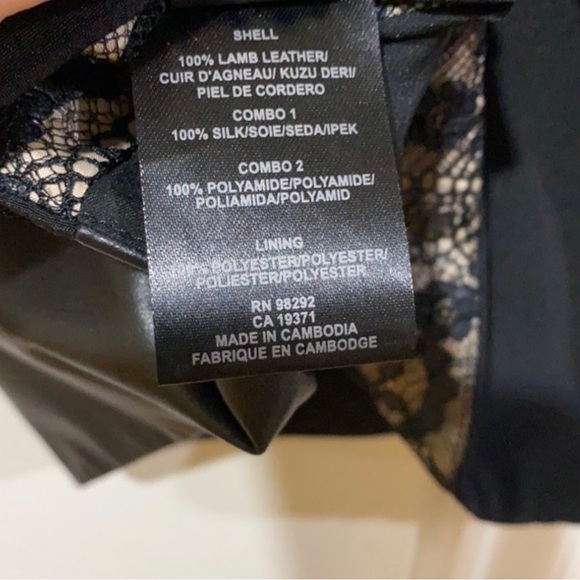 TIBI BLACK LEATHER SILK cami - Picture 4 of 8